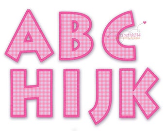 Applique embroidery font 310 - 4 sizes - Machine Embroidery Design -