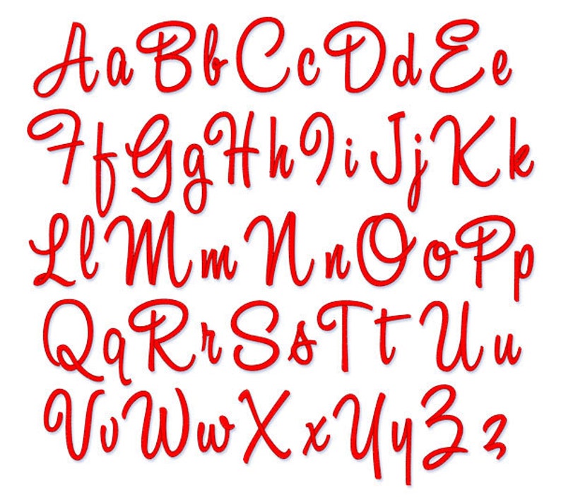 Instant Download Embroidery Font 223 Sizes Etsy