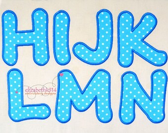 Sizes 2.30"- 3"- 4"- 5"- 6" - Applique Embroidery Font 317 - Machine Embroidery Design - 5 applique sizes