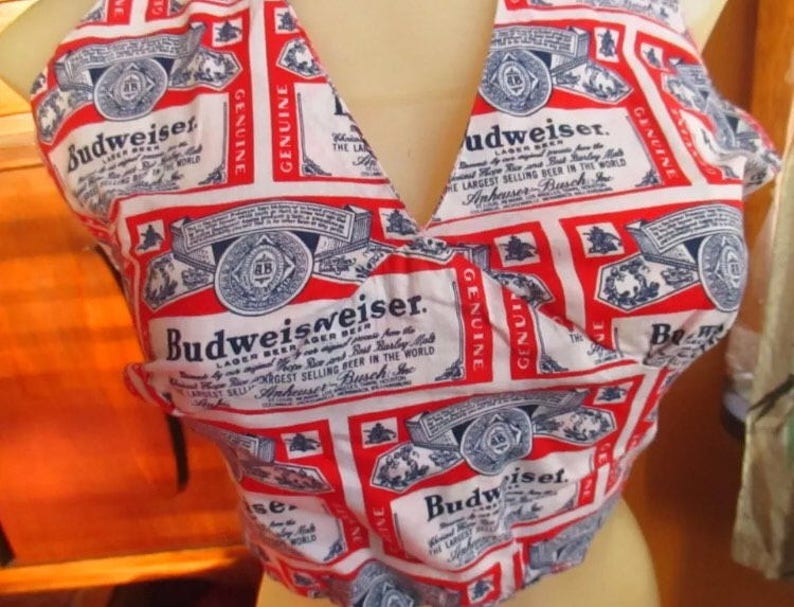 Budweiser Beer Vintage Halter Top Medium
