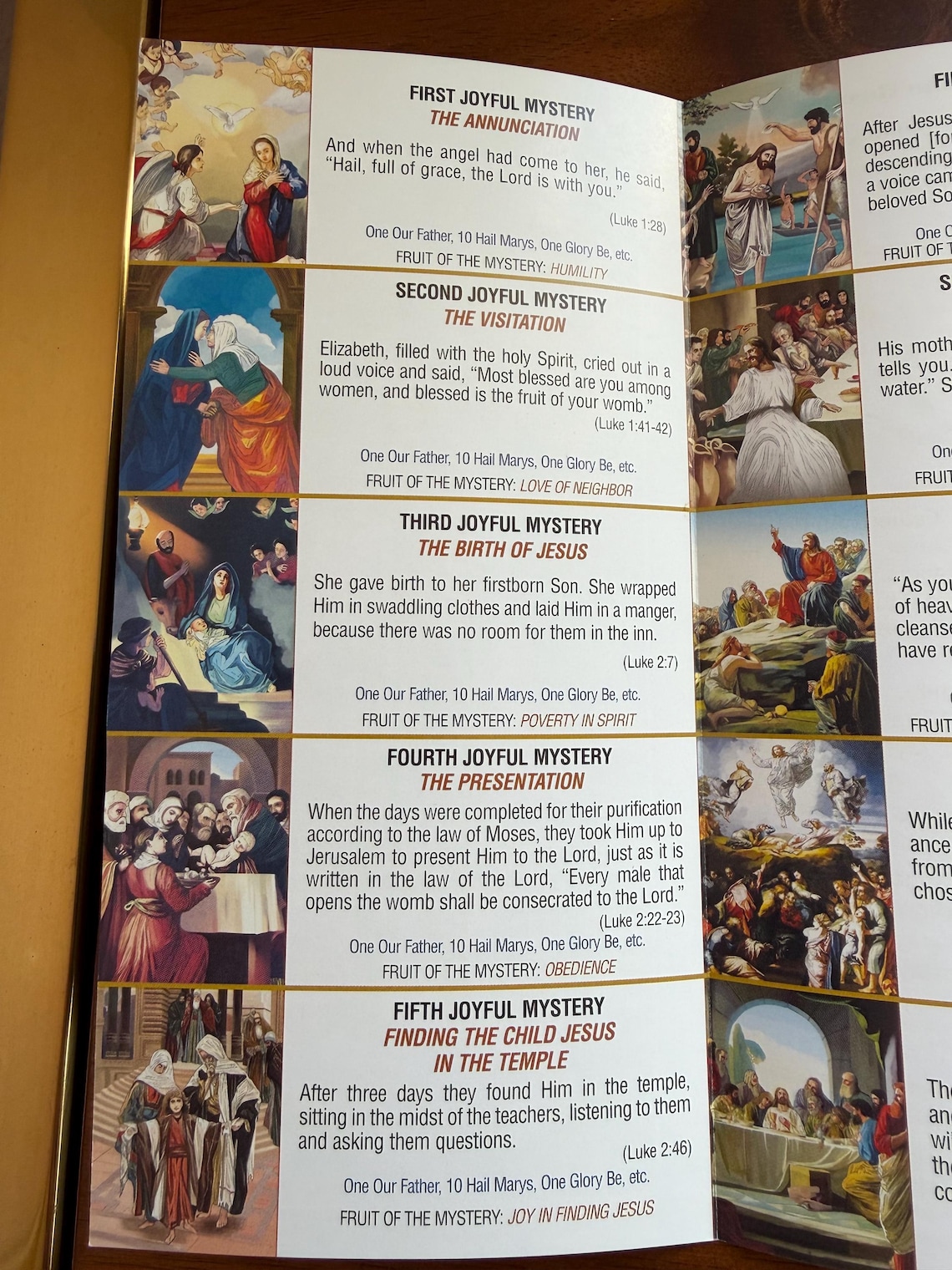 Pray the Rosary Daily Catholic Pamphlet Rosary Prayer Guide Folded ...