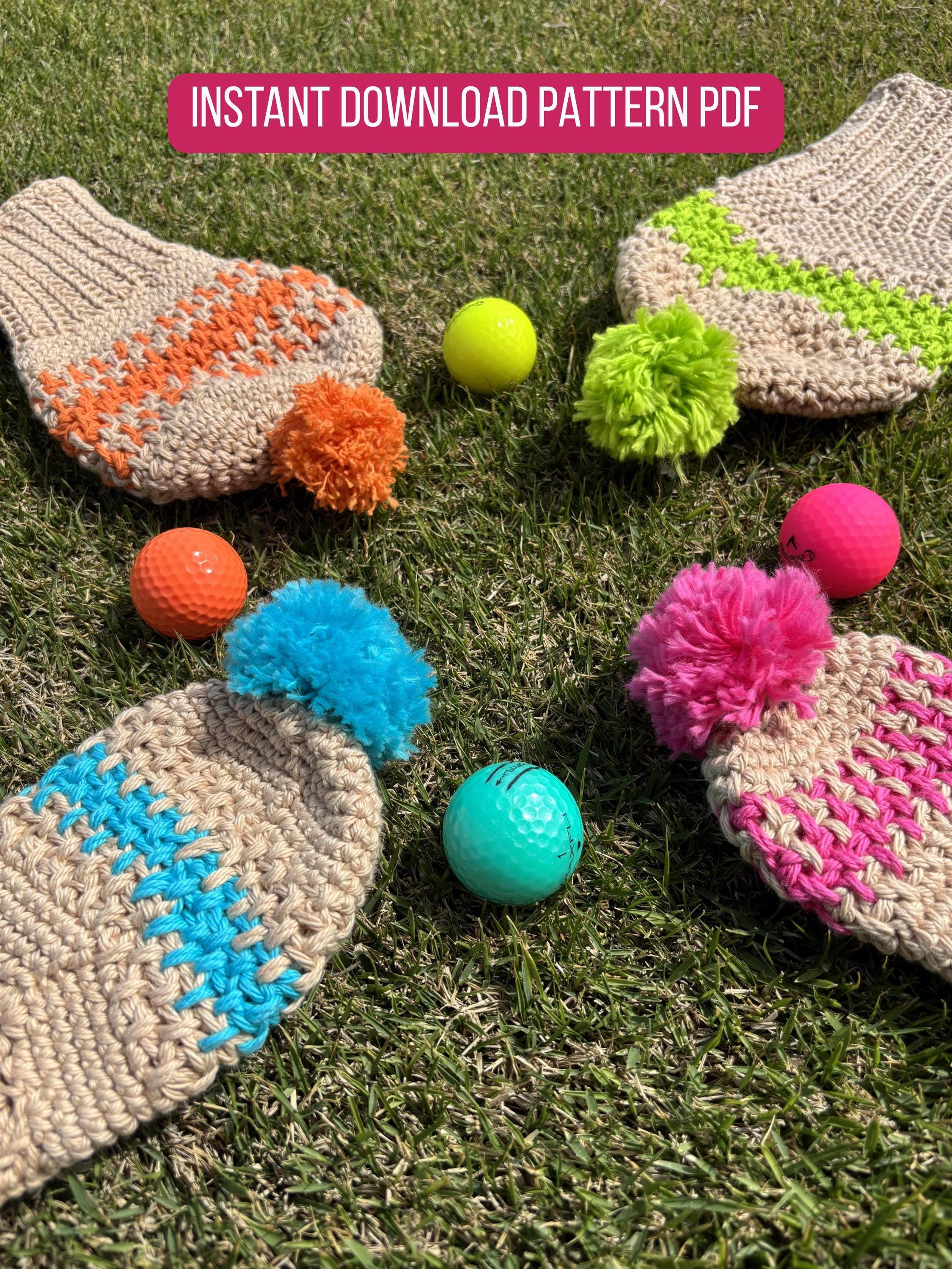 Crochet Golf Club Cover Pattern Set | 4 Sizes, Modern Headcover DIY ...