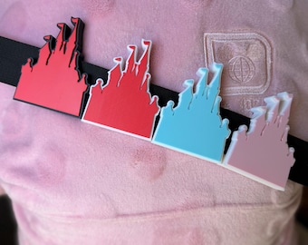 Disney Castle Dual Tone Belt Bag Charm for 1.5 Inch (38 mm) Strap