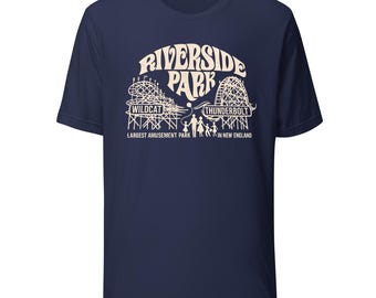 リバーサイドパークTシャツ - マサチューセッツ州アガワム | レトロな遊園地Tシャツ