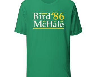 バード・マクヘイル '86 Tシャツ - 面白いボストンバスケットボールのパロディTシャツ