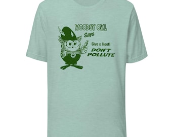 フーッとやれ！汚染するな！Tシャツ - ウッディ・アウル レトロ 80年代 スローバック Tシャツ