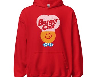 バーガーシェフパーカー｜レトロな70年代80年代ファストフード店スウェットシャツ