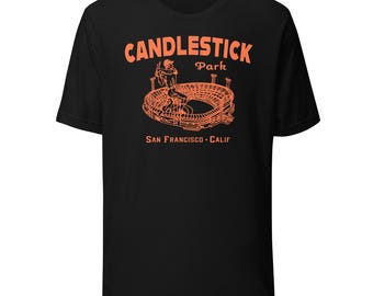 キャンドルスティック・パーク Tシャツ - サンフランシスコ、カリフォルニア州 | レトロ ベースボール Tシャツ
