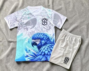 Maglia da calcio ispirata al Brasile con il concetto di uccello blu / Maglia da calcio unica