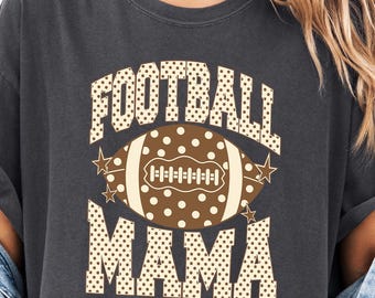Football Mama Shirt, Polka Dot Football Tee, Football Mom Shirt, Comfort Colors Shirt, Game Day Shirt, Womens Football Tee
