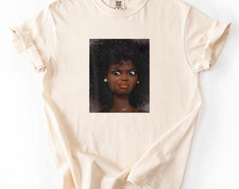 Funny Annoyed Doll Face Shirt, Weird Y2K Meme Tee, Funny Afro Doll Graphic, Trendy Aesthetic Shirt, Oddly Specific Meme T-Shirt