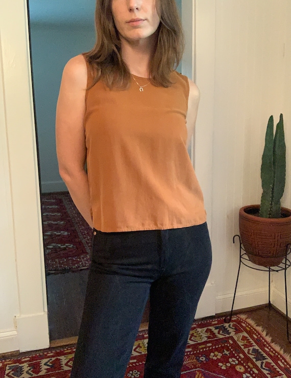 Rust 100% Silk Tank