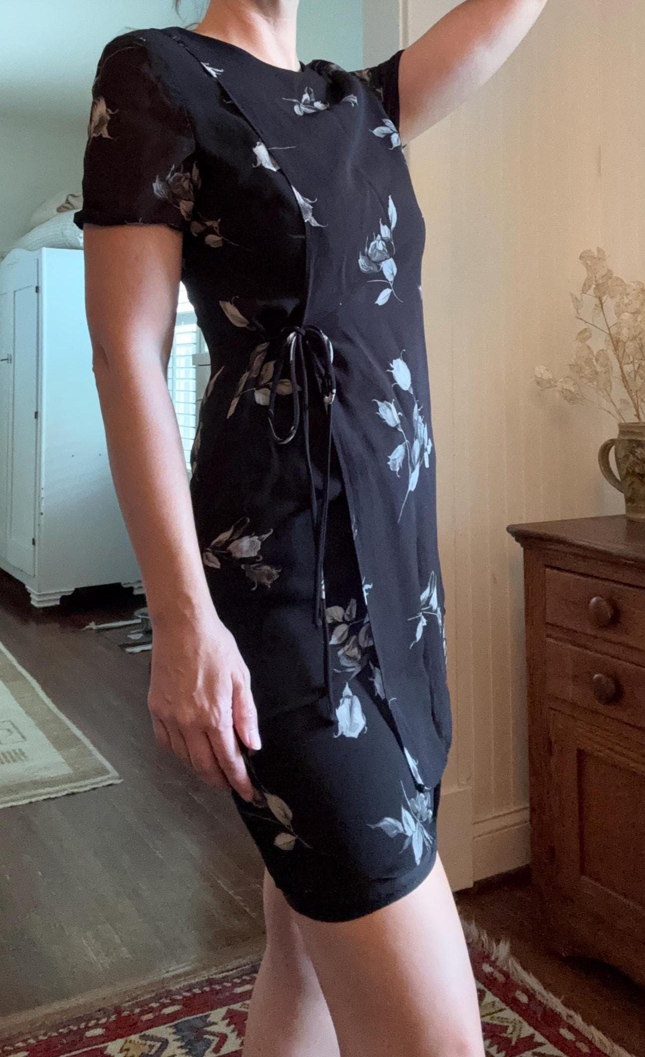 Black Tie 90s Dress - Etsy