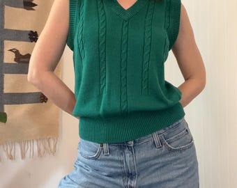 Hot Jazz Teal 80's Sweater Vest