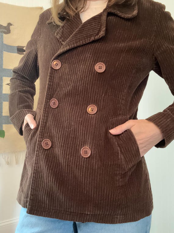 Y2K IZOD Chocolate Brown Corduroy Jacket