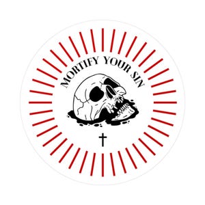 Töten Sie Ihre Sünde Schädel christlicher Vinyl Aufkleber | religiöser Aufkleber
