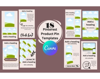 18 Product Pin Canva Templates – Editable Pinterest Designs