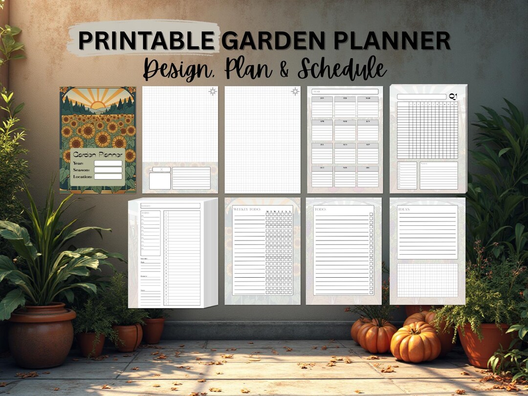 Printable Garden Planner | 30 Page PDF | Garden Layout, Planting