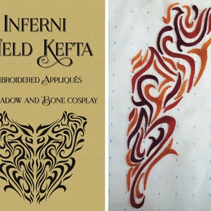 Embroidered Inferni Kefta Lace Appliqués, Marie Shadow and Bone Grisha Cosplay DIY Kit