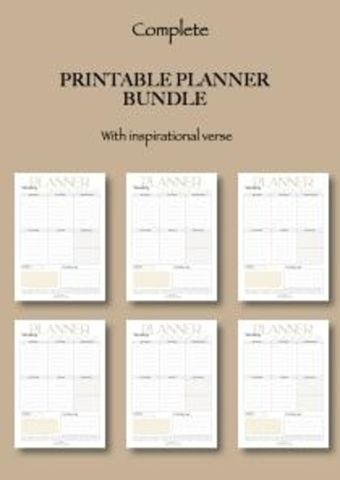 Christian Planner Printable, Daily Weekly Monthly Organizer (PDF A4, A5 ...