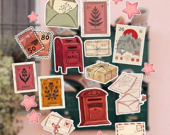 HAPPY MAIL Sticker Pack -journaling & Snail Mail Stickers - Etsy