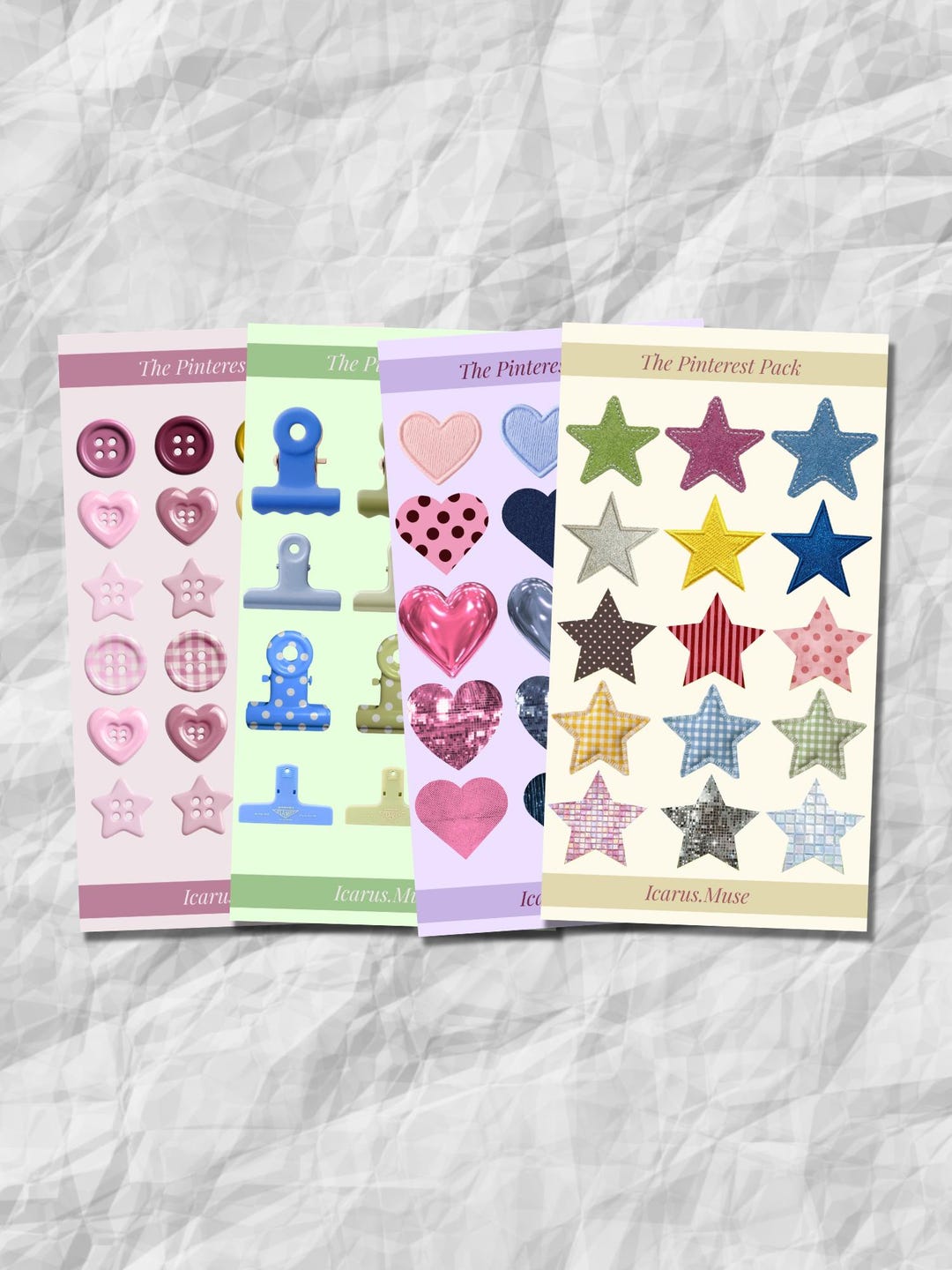 The Pinterest Pack Sticker Sheet - Journaling & Snail Mail Stickers - Etsy