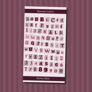 Ransom Letter Sticker Sheet – Journal & Planner Stickers