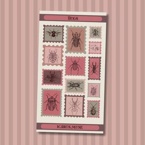 Bug Sticker Sheet – Journaling & Snail Mail Stickers