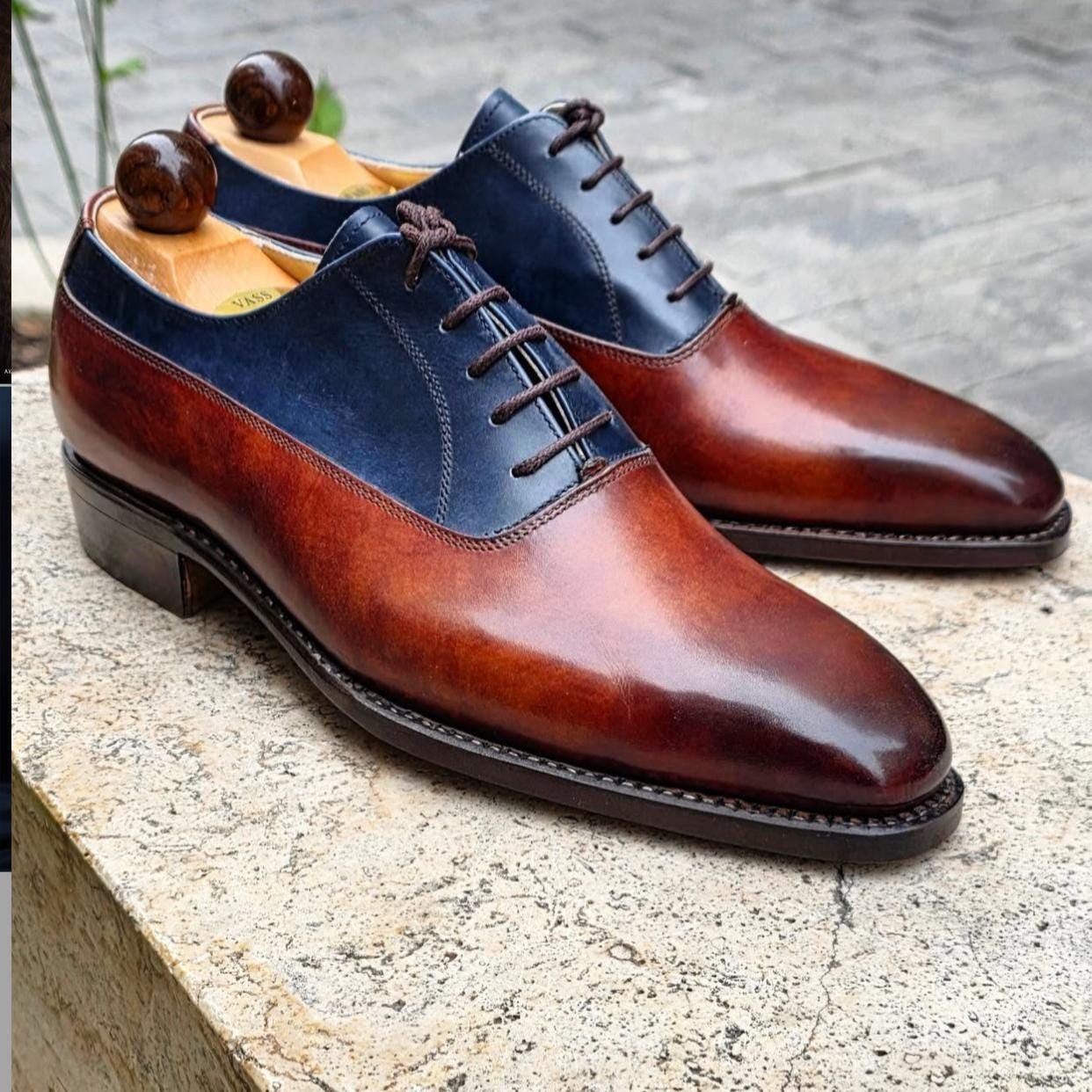 Blue Brown Two Tone Shoes - Etsy Blue Brown Two Tone Shoes - Etsy