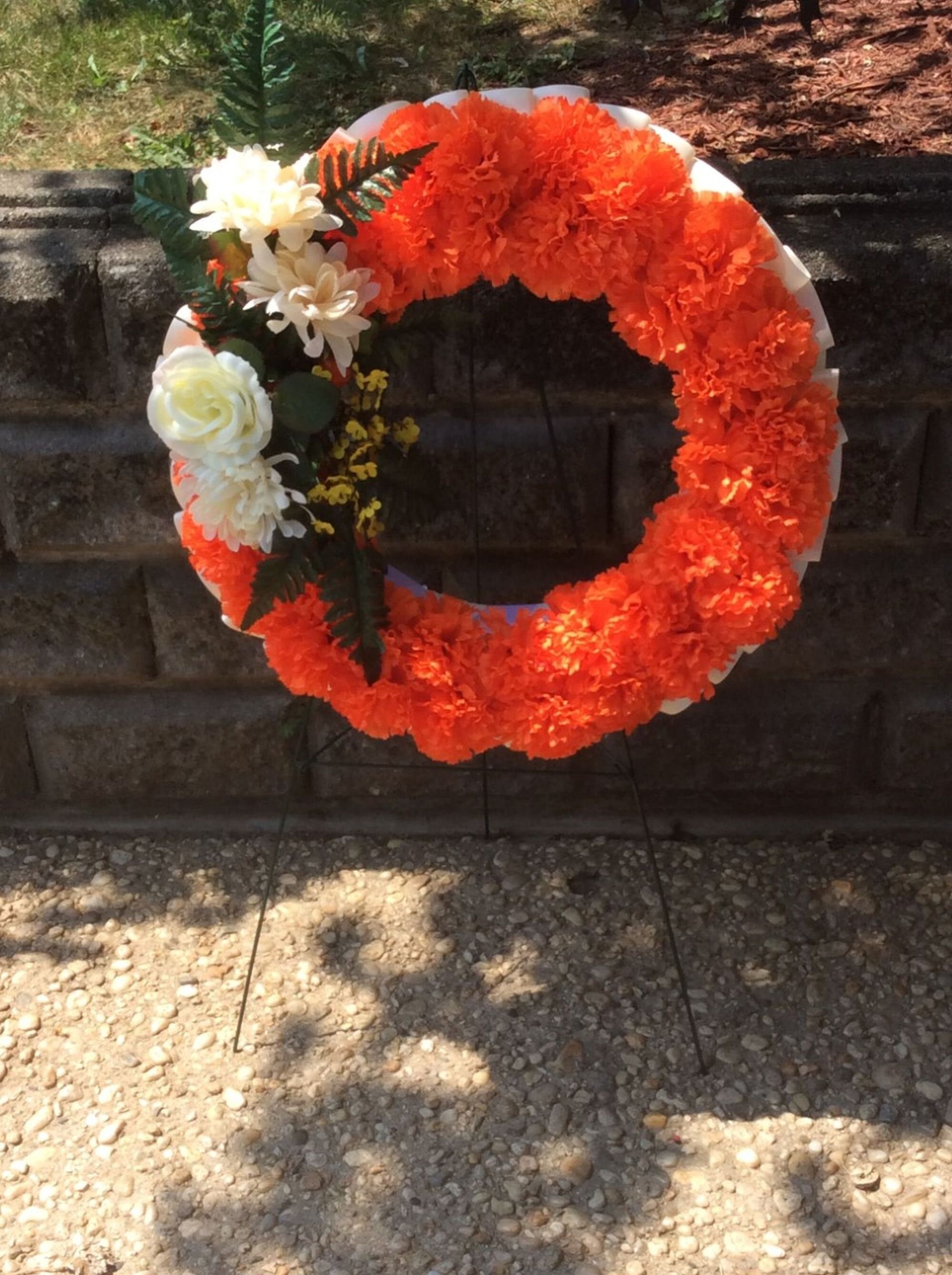 Cemetery Wreath Cemetery Artificial Flowers Cemetery Etsy