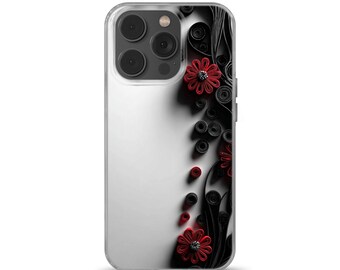 Flower Phone Case gothic cover for iPhone 16e, 17 Pro Max, 17 Air, Samsung S25 Edge, A16, Pixel 10, 9A