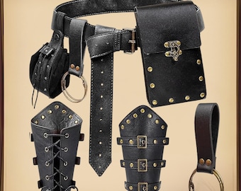 Middeleeuws riemzakje Viking-beugelhaakset, Renaissance Ren Faire-heuptasaccessoire