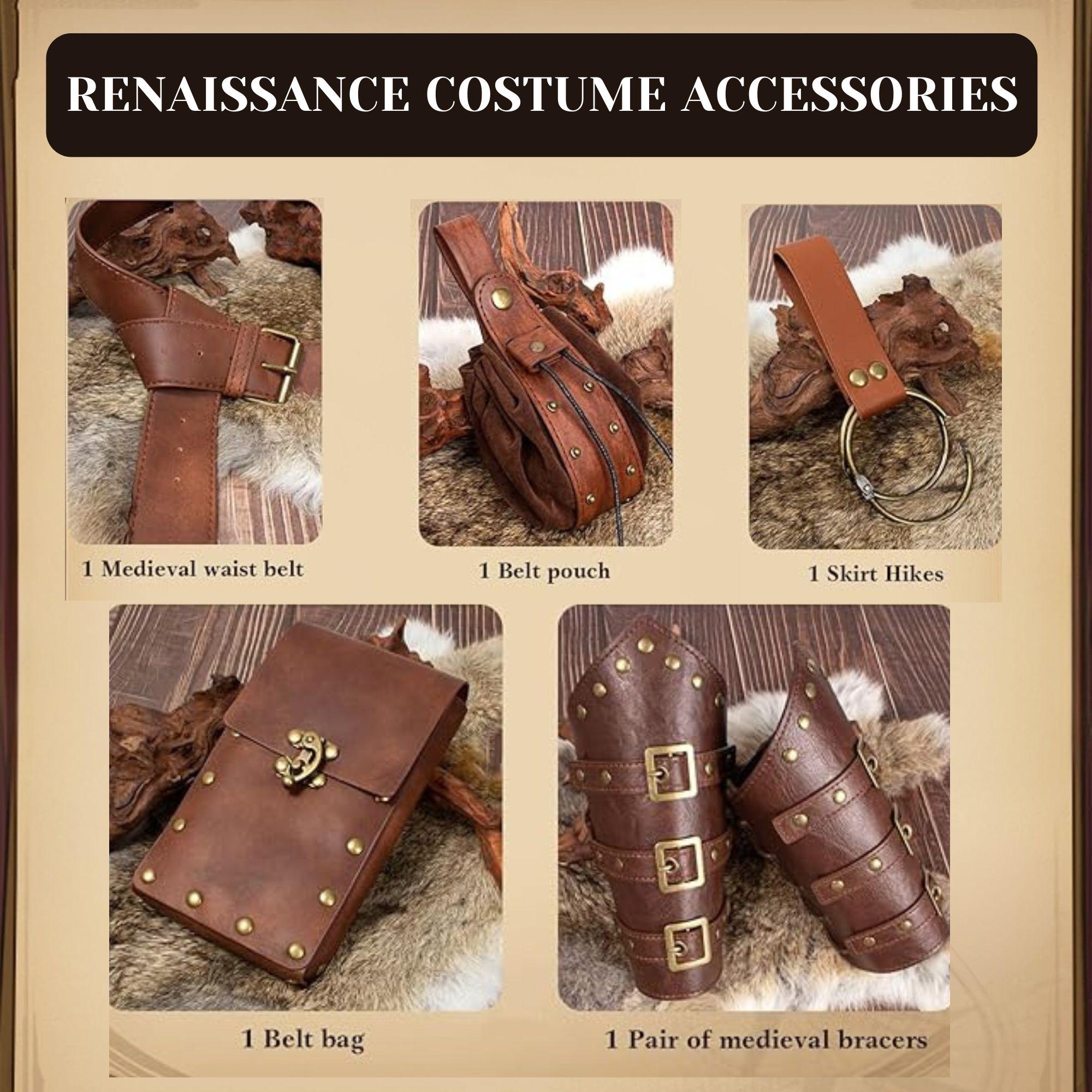 Medieval Belt Pouch Viking Bracer Hook Set, Renaissance Ren  display picture 3