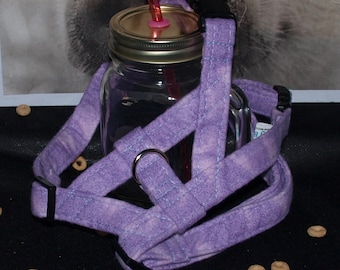 Adjustable Mini Pig Harness - Lilac TD