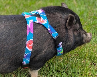 Mini harnais pour cochons en flanelle - tissu à vous de choisir
