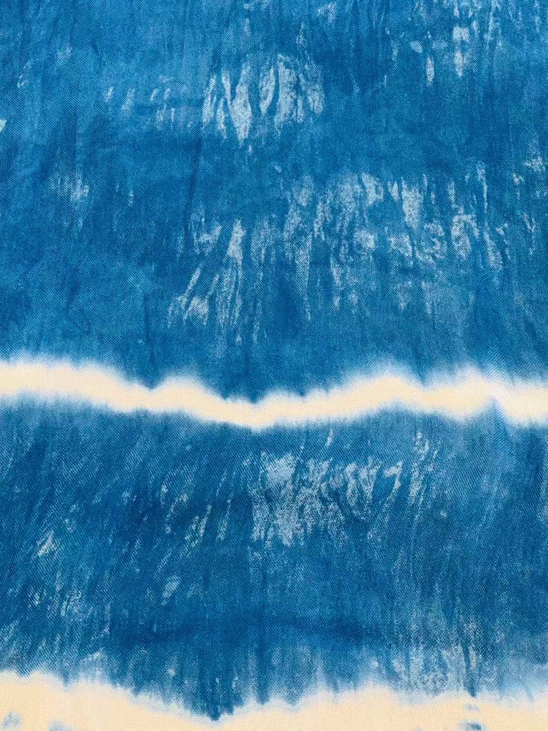 Oversized Cotton Scarf | Hand-Dyed Indigo Wrap | Lightweight Shawl | Fashion Travel Scarf | Gift for Her image 7