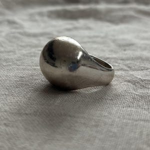 Vintage Sculptural Silver Statement Ring | Modernist Scandinavian Style | Bold Organic Form