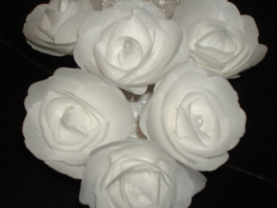 Wafer Rice Paper Roses Cake Toppers Cupcake Toppers For Etsy