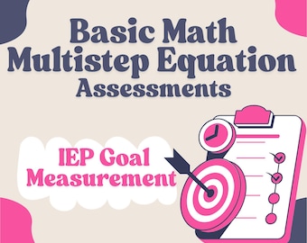 Basic Multi-Step Equations Data Assessments