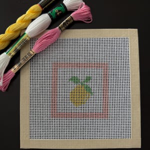 Toile imprimée citron pour broderie - Abordable et adaptée aux débutants