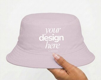 Orchid Bucket Hat Mockup AS Colour AS1117 Purple Hat Mock
