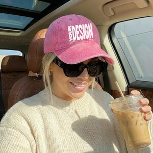 Rose Infinity Her Cassie Hat Mockup Pink Baseball Cap Mock