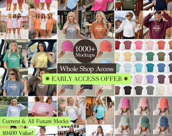Whole Shop Bundle All Mockups Full Shop | Lifetime Mockups & All Future | Gildan, Comfort Colors, Hats, Colortone, Bella+Canvas + more