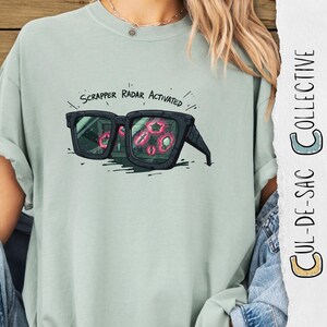Scrapper Radar Brille Shirt, Emaille Pin Trader Geschenk, Sammler T-Shirt, Pin Trading Humor Bekleidung, Comfort Colors 1717 Shirt, Park Day Zahnrad