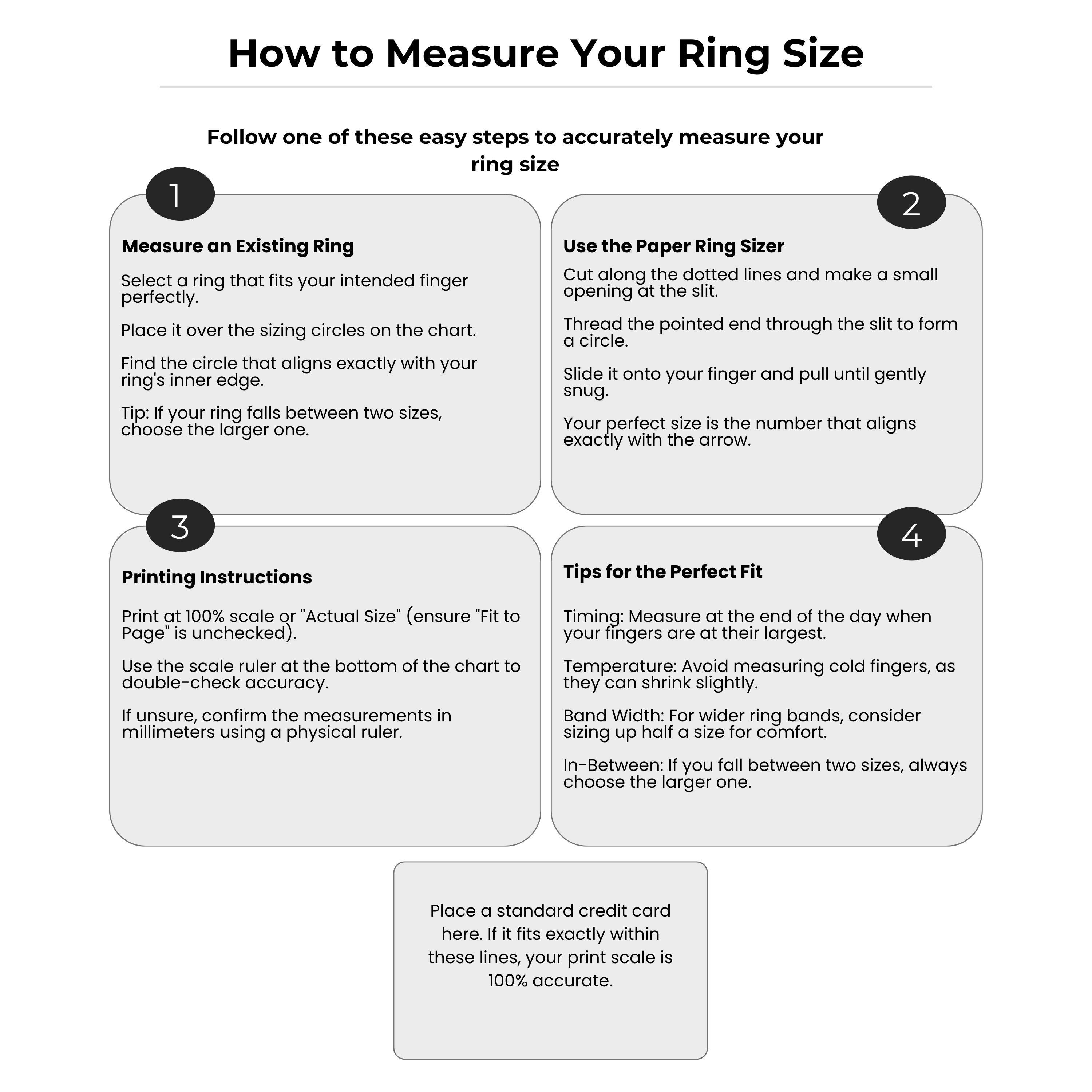 Printable Ring Size Chart & Sizer - Accurate Ring Size Guide ...