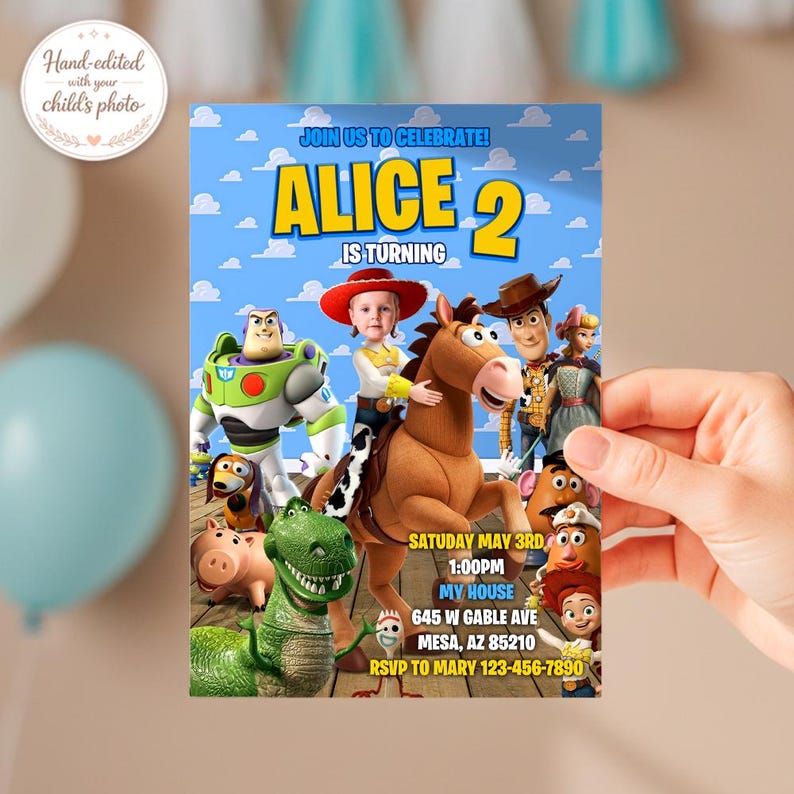 Custom Jessie Birthday Photo Invitation, Toy Story Cowgirl Party Invite ...