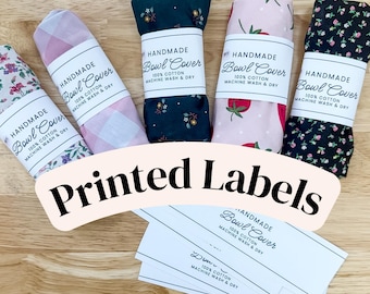 Etichette per copriciotole / Etichette stampate / Etichette per fiere artigianali / Confezioni personalizzate per prodotti