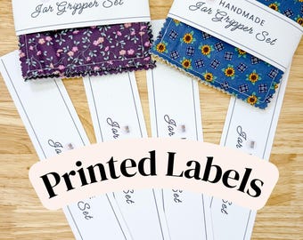 PRINTED LABELS Jar Gripper Wrap Labels | Craft Fair Labels | Custom Product Packaging