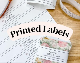 Face Wipes Wrap Labels | PRINTED LABELS | Cotton Napkins | Reusable Cotton Cloths | Custom Product Packaging