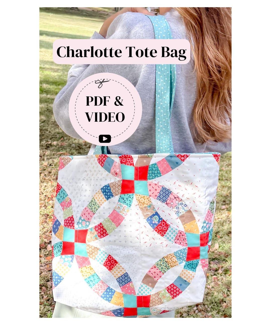 Quilted Tote Bag Sewing Pattern | Beginner Friendly (PDF & Video ...